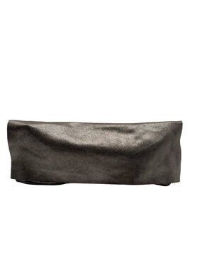 Ellen Fisher Grey Metallic Clutch Bag